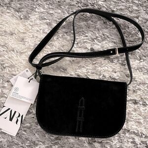 NWT Zara Split Leather Crossbody